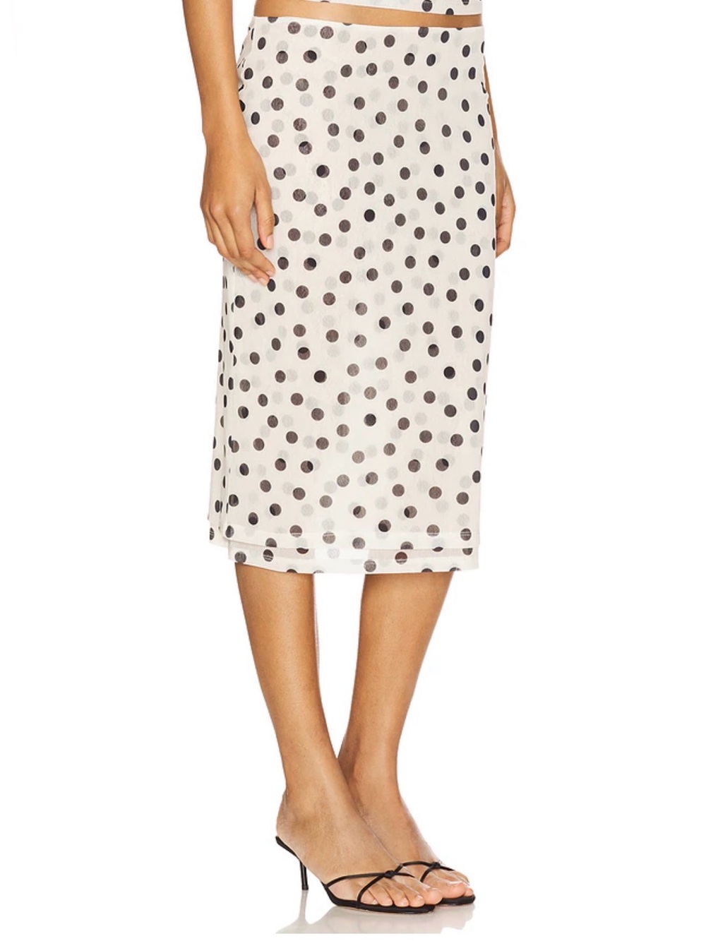 LPA - Carla Skirt in Cream And Black Dot.